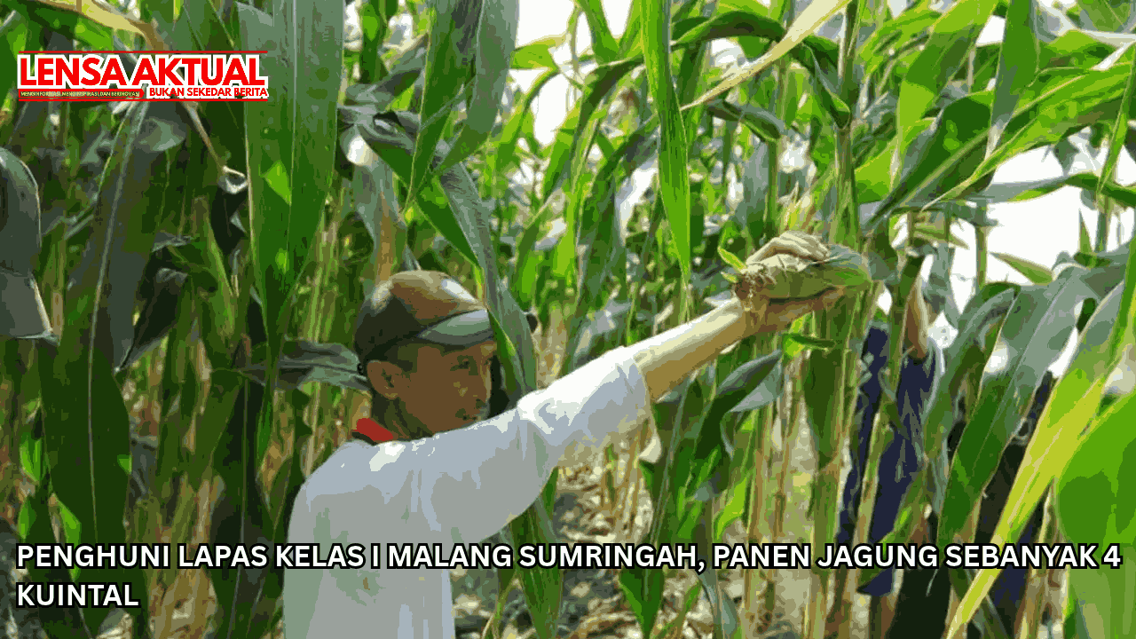 Penghuni Lapas Kelas I Malang Sumringah, Panen Jagung Sebanyak 4 Kuintal