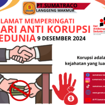 PT Sumatraco Langgeng Makmur Peringati Hari Anti Korupsi Sedunia di Pabrik Surabaya