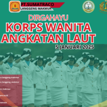 Semangat Perempuan Tangguh, PT Sumatraco Langgeng Makmur Ucapkan Selamat Hari Korps Wanita TNI Angkatan Laut ke-62