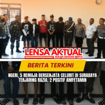 Ngeri, 5 Remaja Bersenjata Celurit di Surabaya Terjaring Razia, 2 Positif Amfetamin