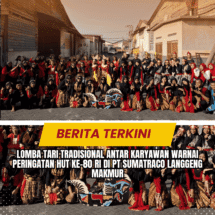 Lomba Tari Tradisional Antar Karyawan Warnai Peringatan HUT ke-80 RI di PT Sumatraco Langgeng Makmur