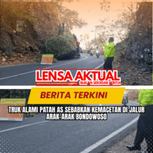 Truk Alami Patah As Sebabkan Kemacetan di Jalur Arak-arak Bondowoso