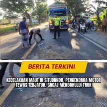 Kecelakaan Maut di Situbondo, Pengendara Motor Tewas Terjatuh, Gagal Mendahului Truk