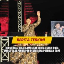 Bupati Mas Rusdi Sampaikan Terima Kasih pada Warga saat Penutupan Pekan Raya Pasuruan 2025