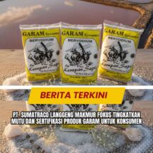 PT. Sumatraco Langgeng Makmur Fokus Tingkatkan Mutu dan Sertifikasi Produk Garam untuk Konsumen