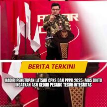 Hadiri Penutupan Latsar CPNS dan PPPK 2025, Mas Dhito Ingatkan ASN Kediri Pegang Teguh Integritas