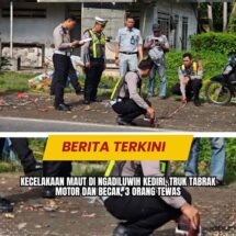 Kecelakaan Maut di Ngadiluwih Kediri, Truk Tabrak Motor dan Becak, 3 Orang Tewas