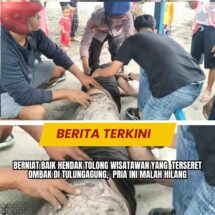 Berniat Baik Hendak Tolong Wisatawan yang  Terseret Ombak di Tulungagung,  Pria Ini Malah Hilang