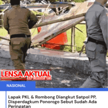 Lapak PKL & Rombong Diangkut Satpol PP, Disperdagkum Ponorogo Sebut Sudah Ada Peringatan