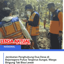 Jembatan Penghubung Dua Desa di Bojonegoro Putus Tergerus Sungai, Warga Bingung Tak Bisa Lewat