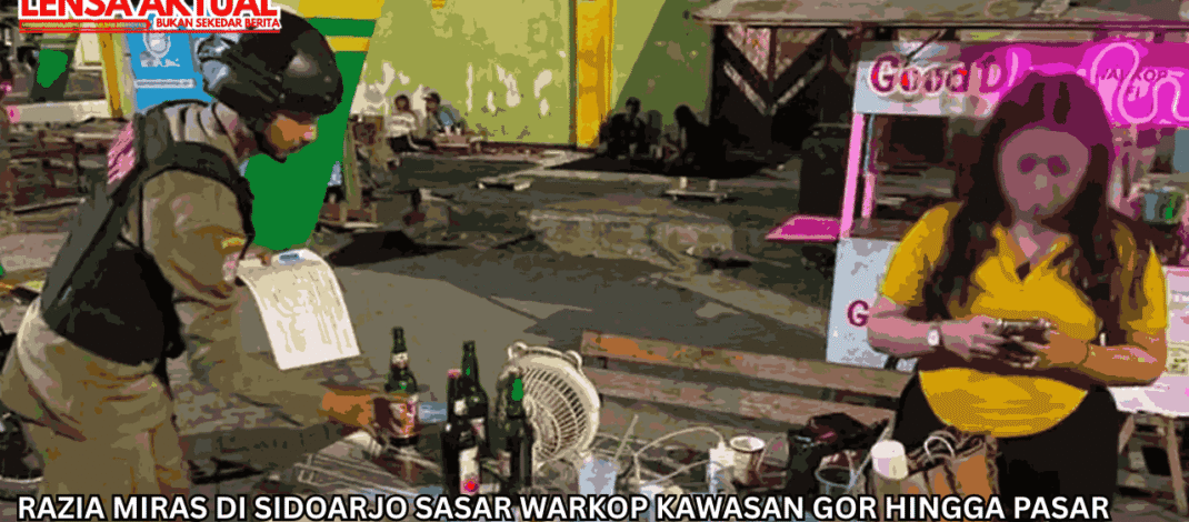 Razia Miras di Sidoarjo Sasar Warkop Kawasan GOR hingga Pasar Seni, Satpol PP Sita Puluhan Botol