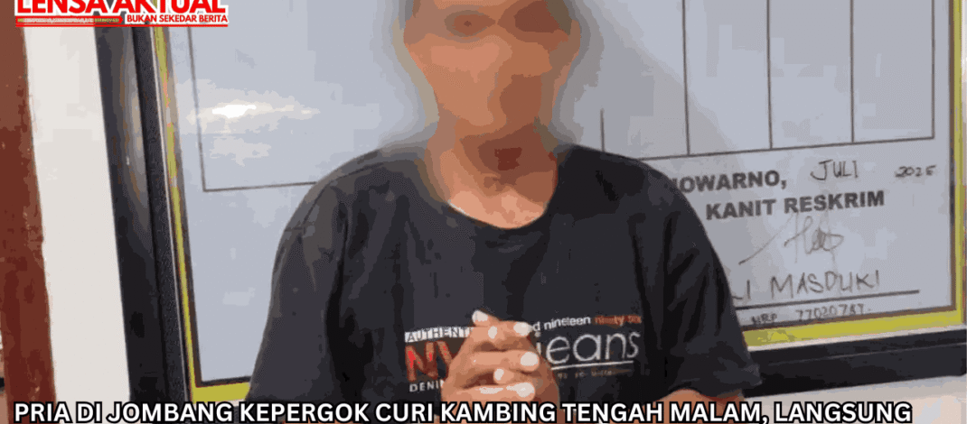 Pria di Jombang Kepergok Curi Kambing Tengah Malam, Langsung Diseret Warga ke Polsek