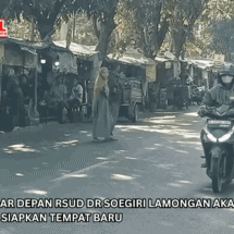 16 PKL di Trotoar Depan RSUD dr Soegiri Lamongan Akan Direlokasi, Pemkab Sudah Siapkan Tempat Baru