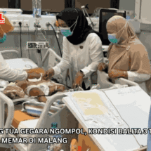 Dianiaya Orang Tua Gegara Ngompol, Kondisi Balita 3 Tahun Kritis dengan Luka & Memar di Malang