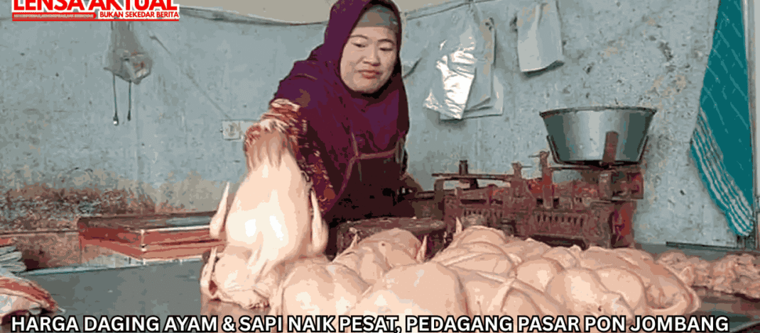 Harga Daging Ayam & Sapi Naik Pesat, Pedagang Pasar Pon Jombang Akui Penjualan Menurun