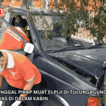 Kecelakaan Tunggal Pikap Muat Elpiji di Tulungagung, Sopir Ditemukan Tewas di Dalam Kabin