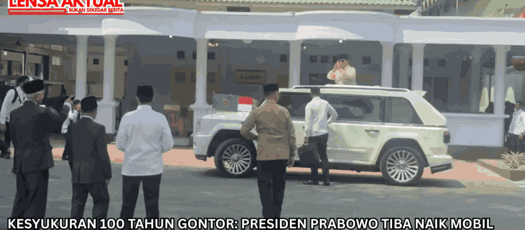 Kesyukuran 100 Tahun Gontor: Presiden Prabowo Tiba Naik Mobil Maung, Disambut Hangat Ribuan Alumni