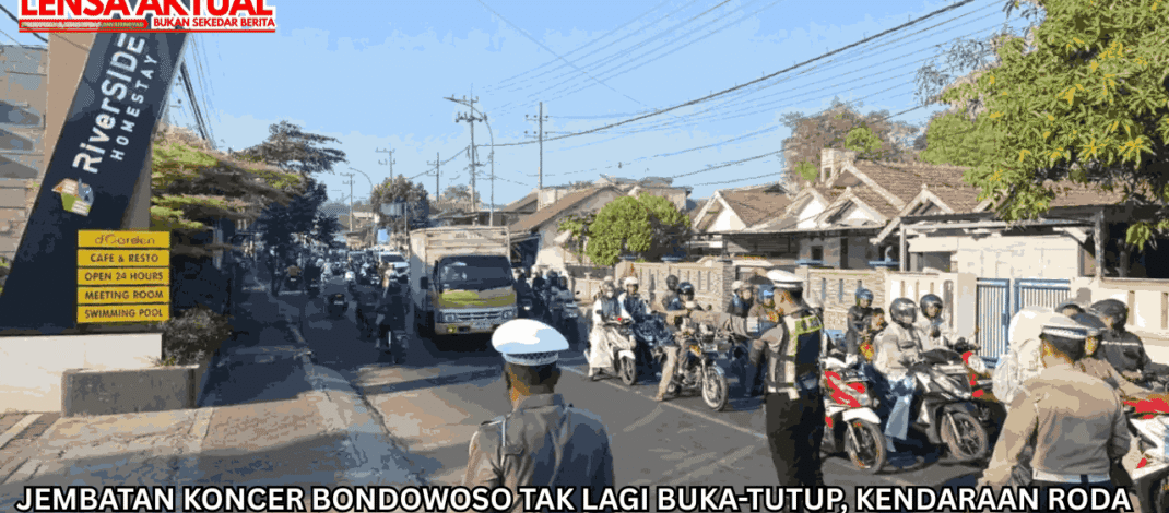 Jembatan Koncer Bondowoso Tak Lagi Buka-Tutup, Kendaraan Roda Enam kdan Bus Dilarang Melintas