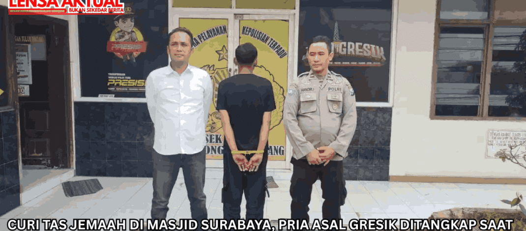Curi Tas Jemaah di Masjid Surabaya, Pria Asal Gresik Ditangkap Saat Jual Buah